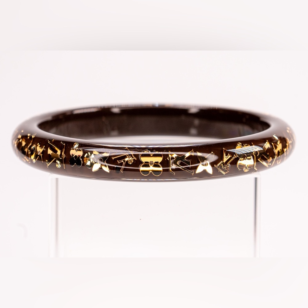 Louis Vuitton Brown Narrow Inclusion Bangle Bracelet